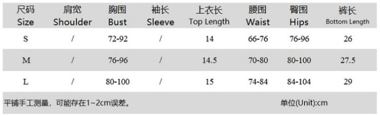 Spring/Summer Casual Short & Long Sleeve Crop Top Women's Printed Pajamas Home Clothes Set 6