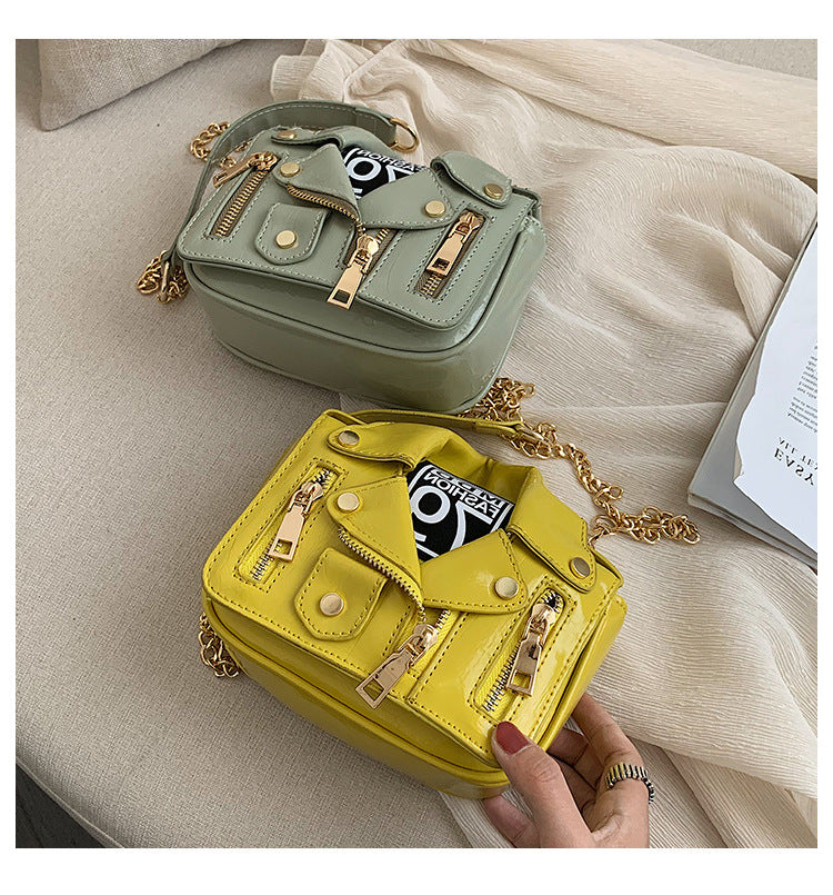 Women Uniform Bag Turndown Collar Jacket Style Bag 29