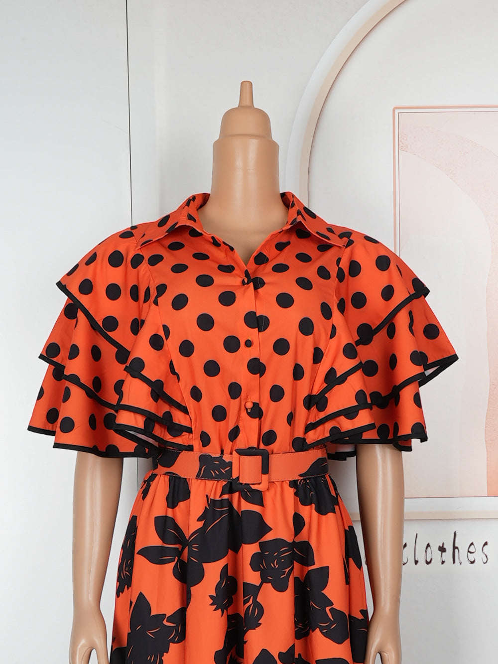 Print Shirt Plus Size A-Line Dress African Women's Wear 15