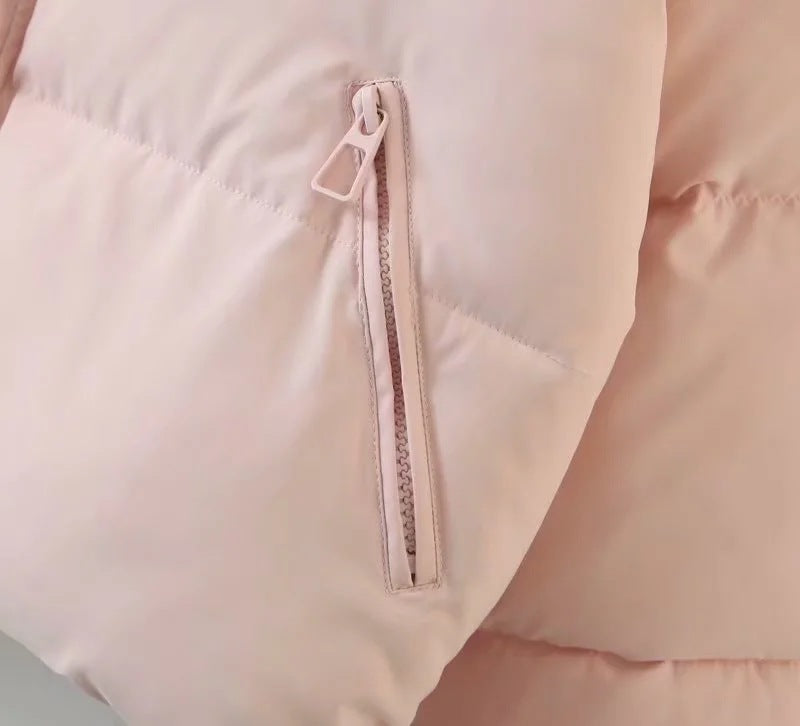 women's winter style fashion Stand Collar zipper pocket warm cotton-padded jacket 67