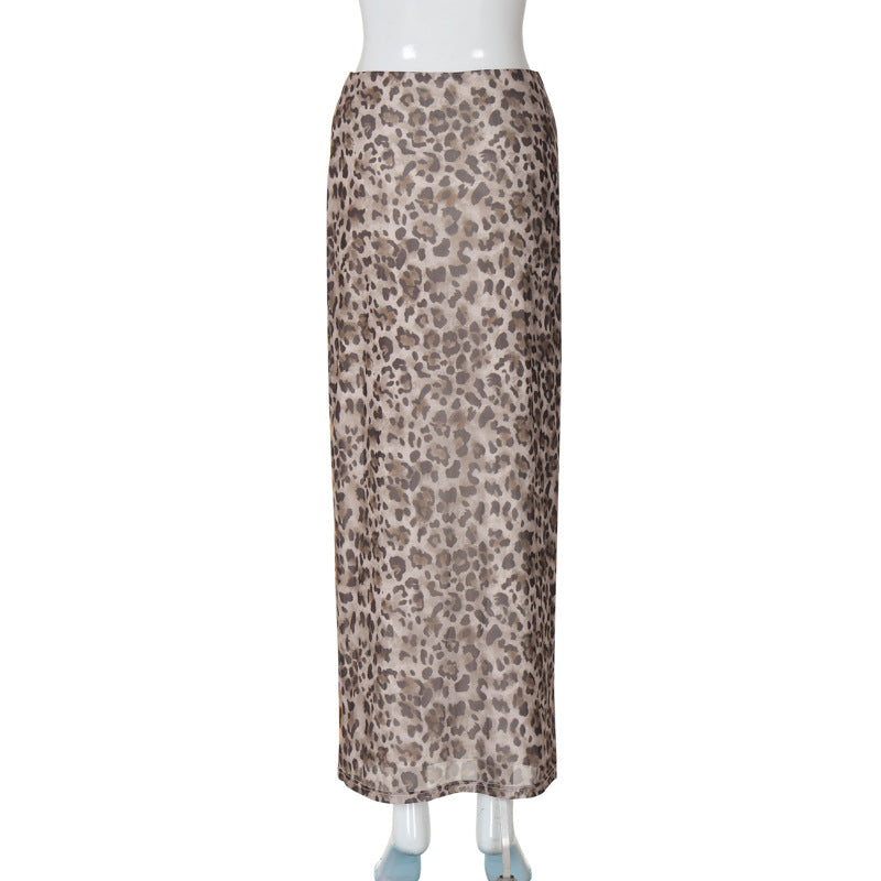 Women Summer Leopard Print Skirt 8