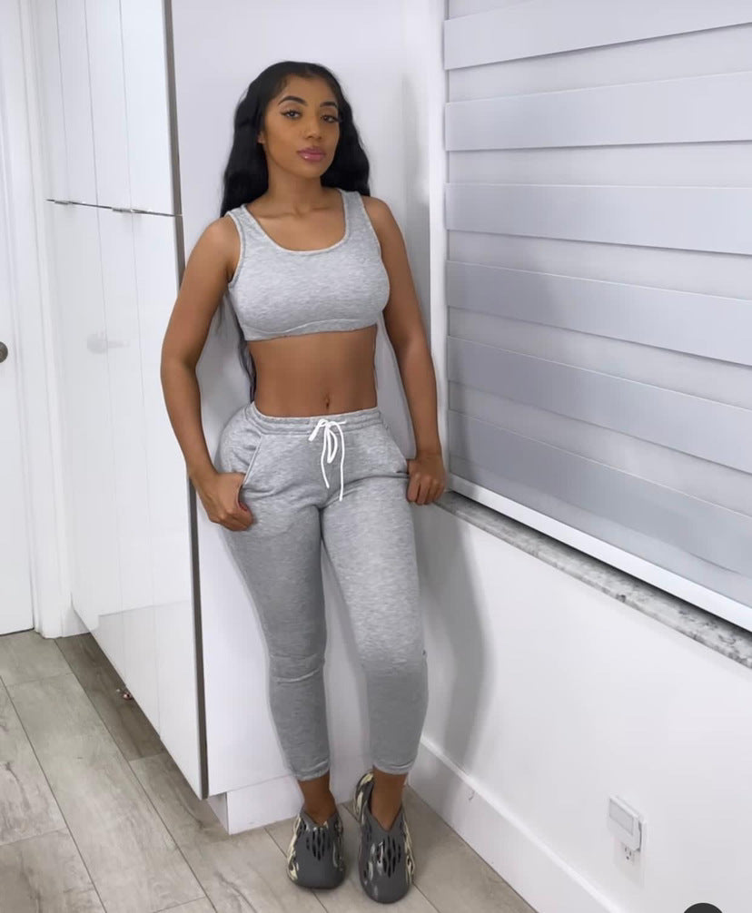 Women's Sexy Slim Solid Color Spring/Summer Sports Two Piece Pants Sets