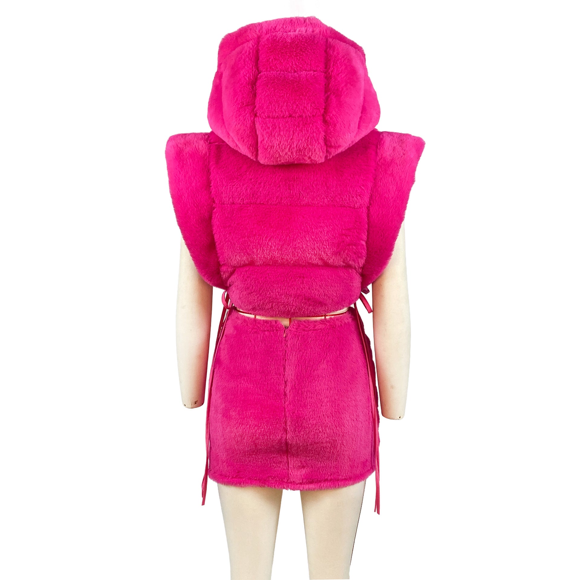 Women winter hooded warm vest jacket 16