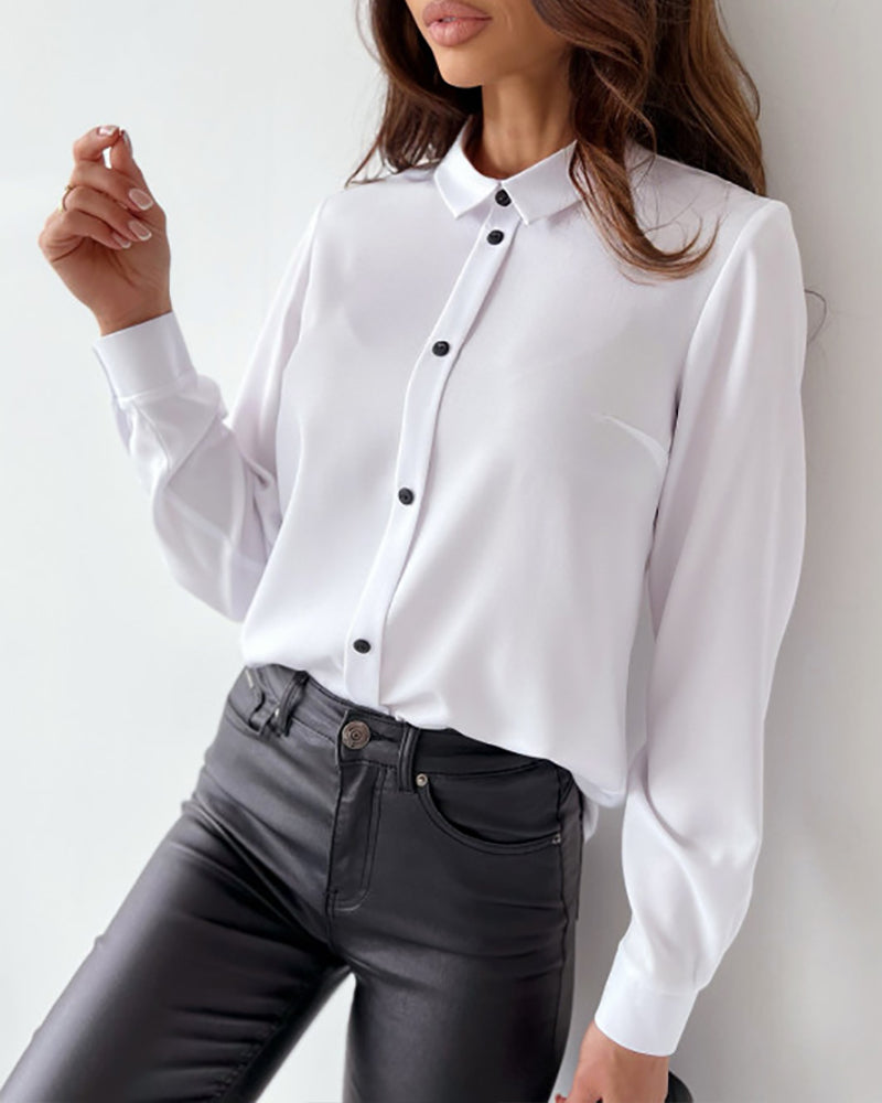 Women white long sleeve shirt 5