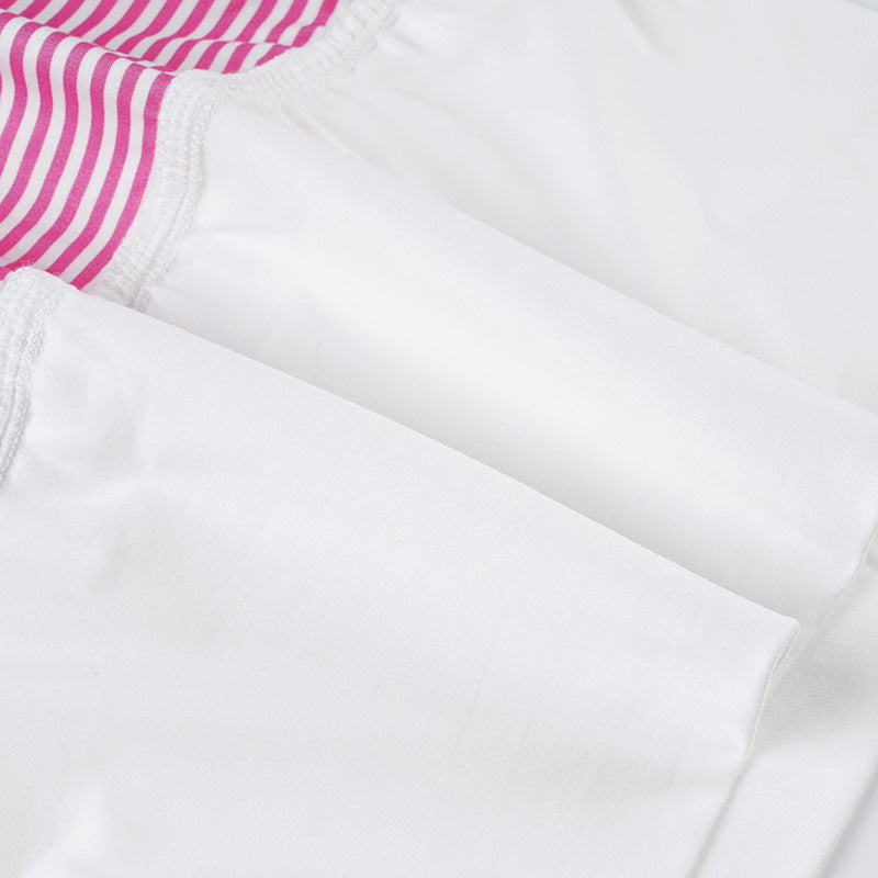 Women's Casual Loungewear High-Waisted Striped Knit Pants Wide-Leg Trousers 25