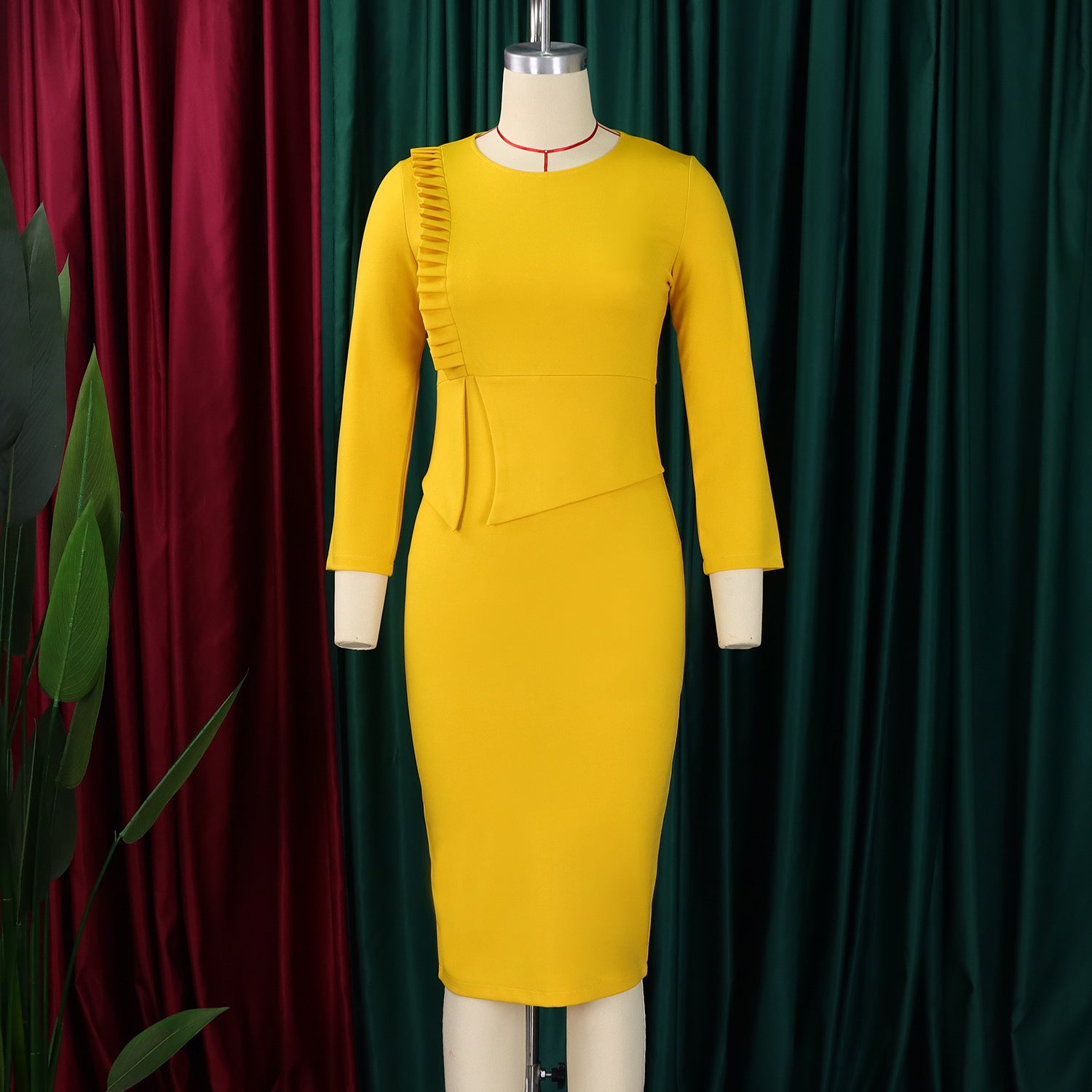 Women's Fall/Winter Chic Elegant Office African Dress 19