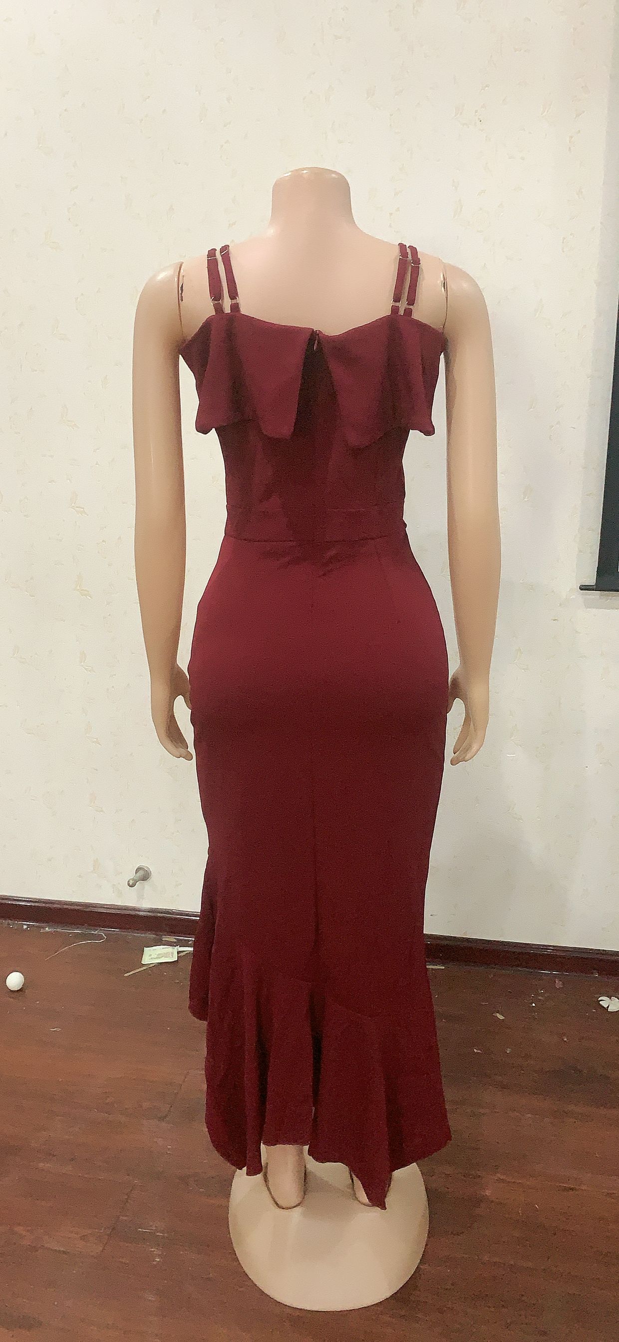 Sexy Fashion Solid Color Strapless Gown 7