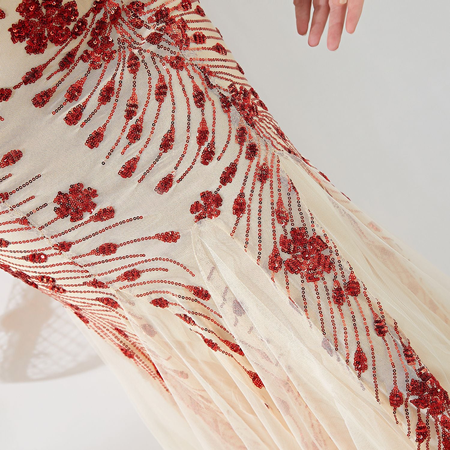 Elegant Long Sequins Plus Size Beauty Formal Party Evening Dress 15