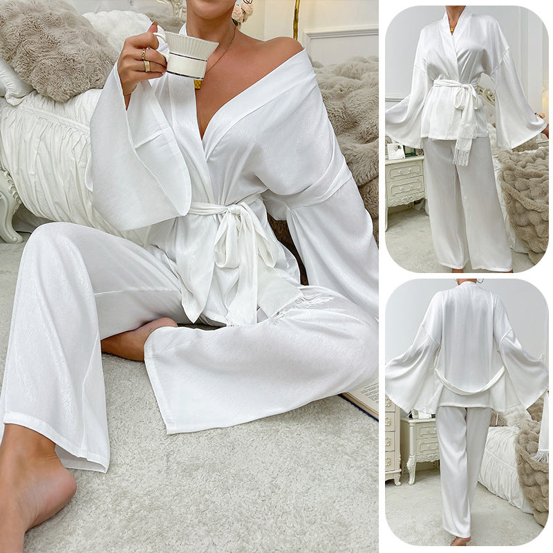 Women Long-Sleeved Top and Pants Two-Piece Set 4