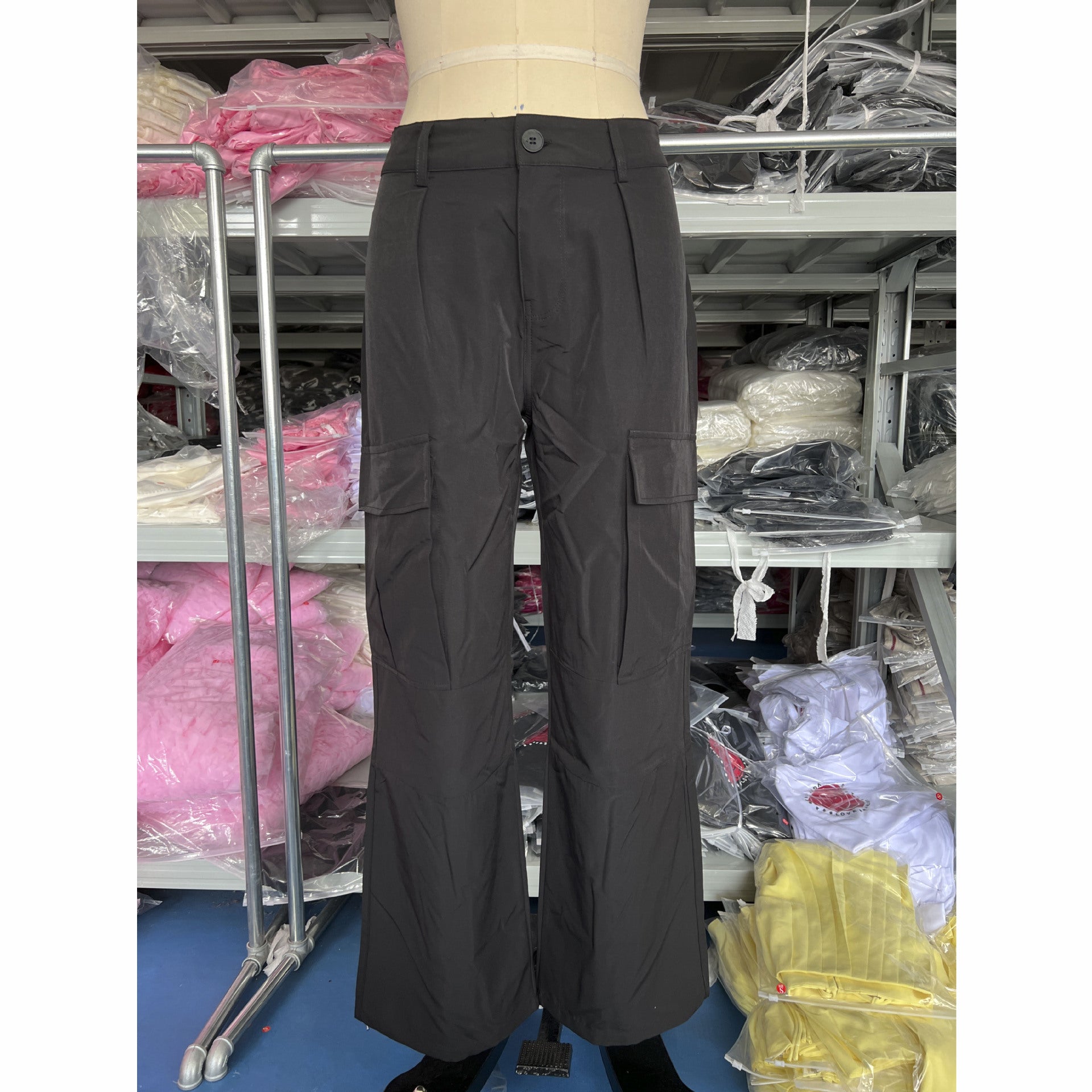 Trendy Street Style Loose Low-Waist Wide-Leg Cargo Pants 12