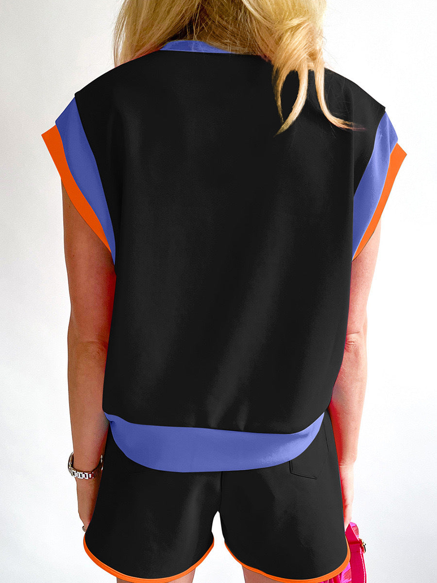 Summer Two-Piece Set Loose Round Neck Casual Outfit 13