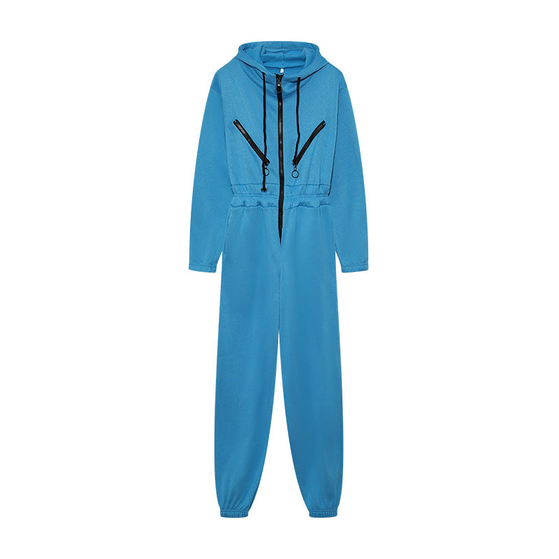 Women Casual Zip Hooded Jumpsuit 18