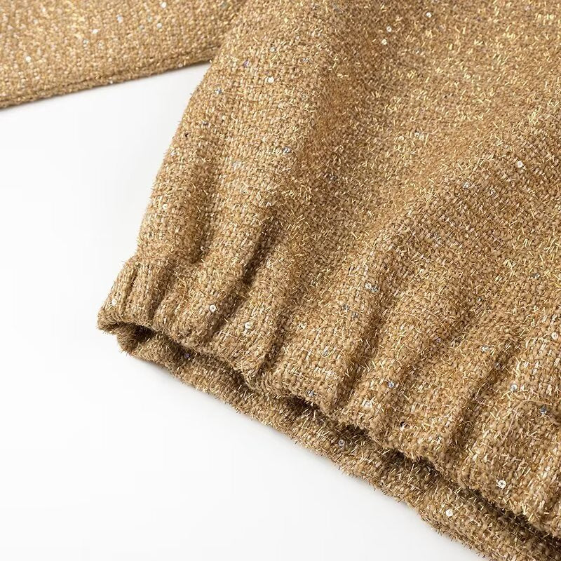 Autumn Women's Stand Collar Sequined Jacket 22