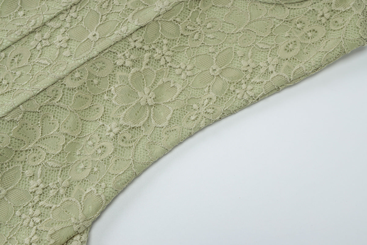 Women's Sexy V-Neck Lace-Up Patchwork Straps Bodycon Dress 14