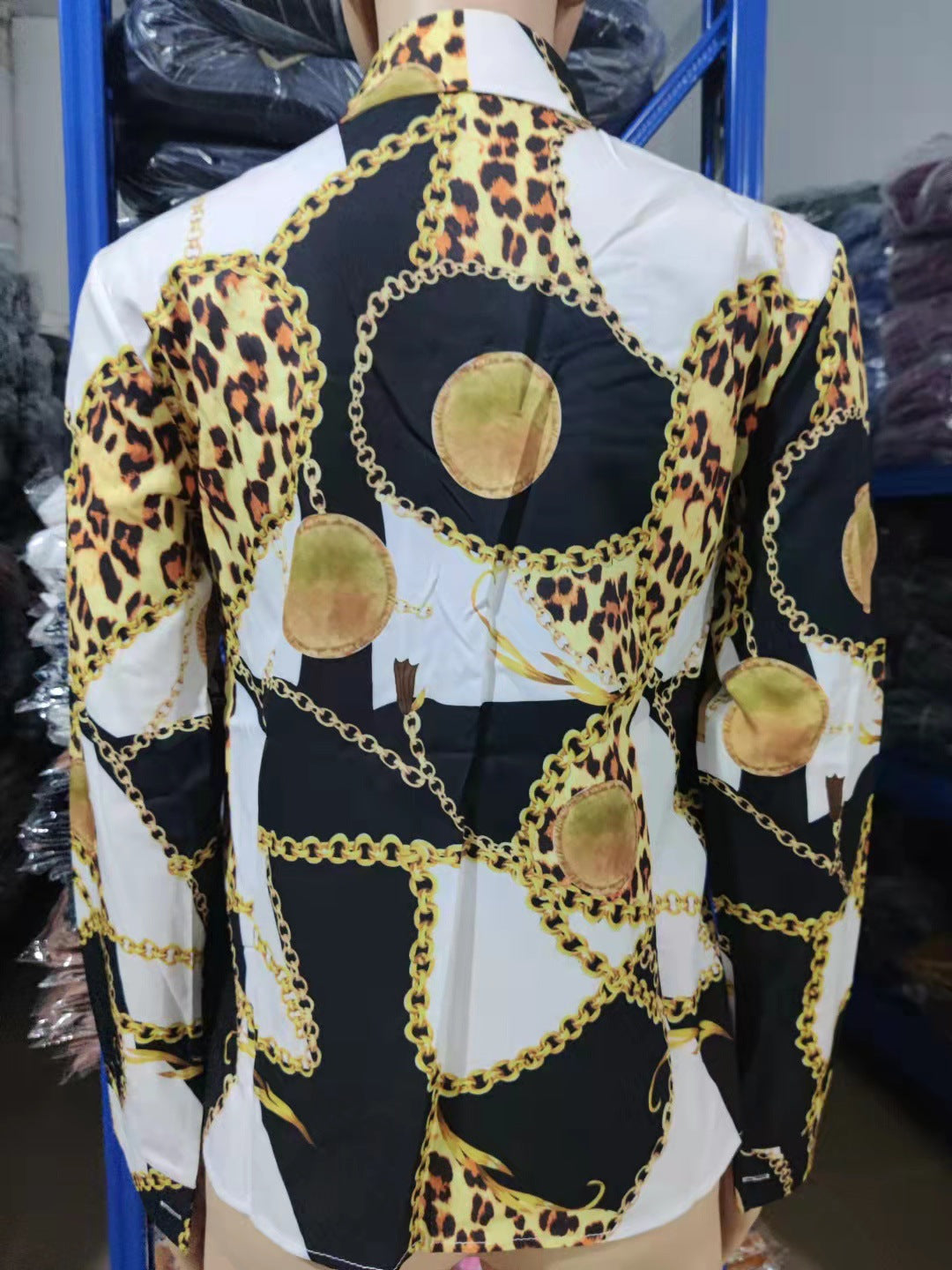 Women long-sleeved elegant printed shirt 28