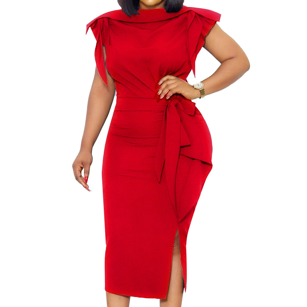 Women Summer Elegant Sleeveless Ruffles Dress 7