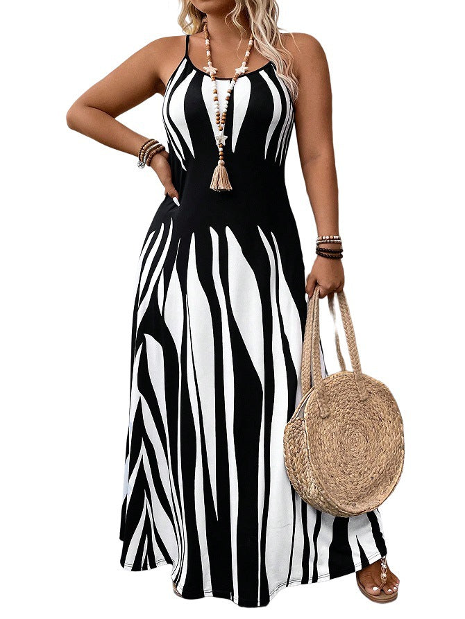 Women Sexy Summer Loose Sleeveless Suspender Dress