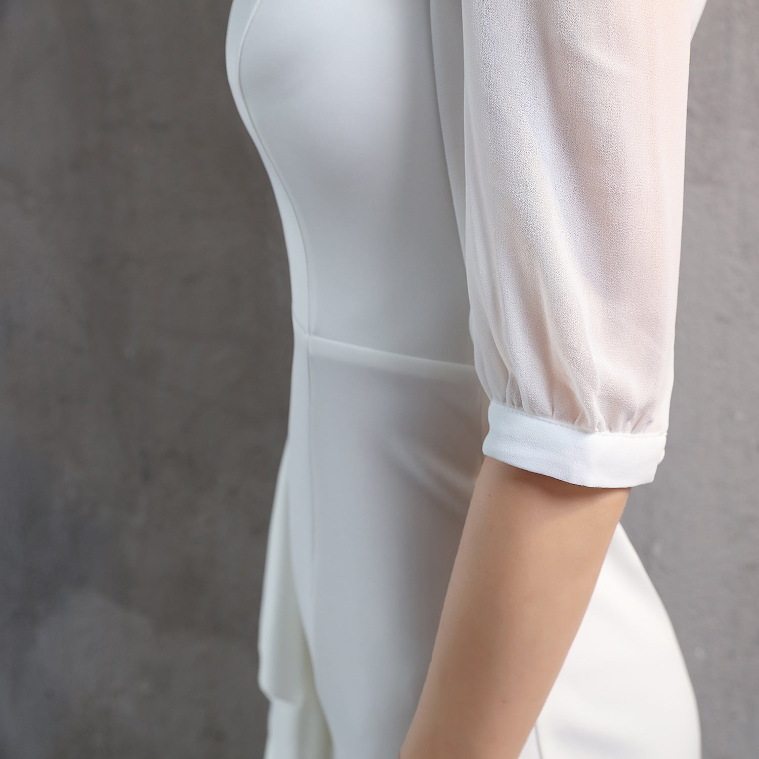 Formal Half Sleeve Solid Plain Irregular Mermaid Cocktail Dress 21