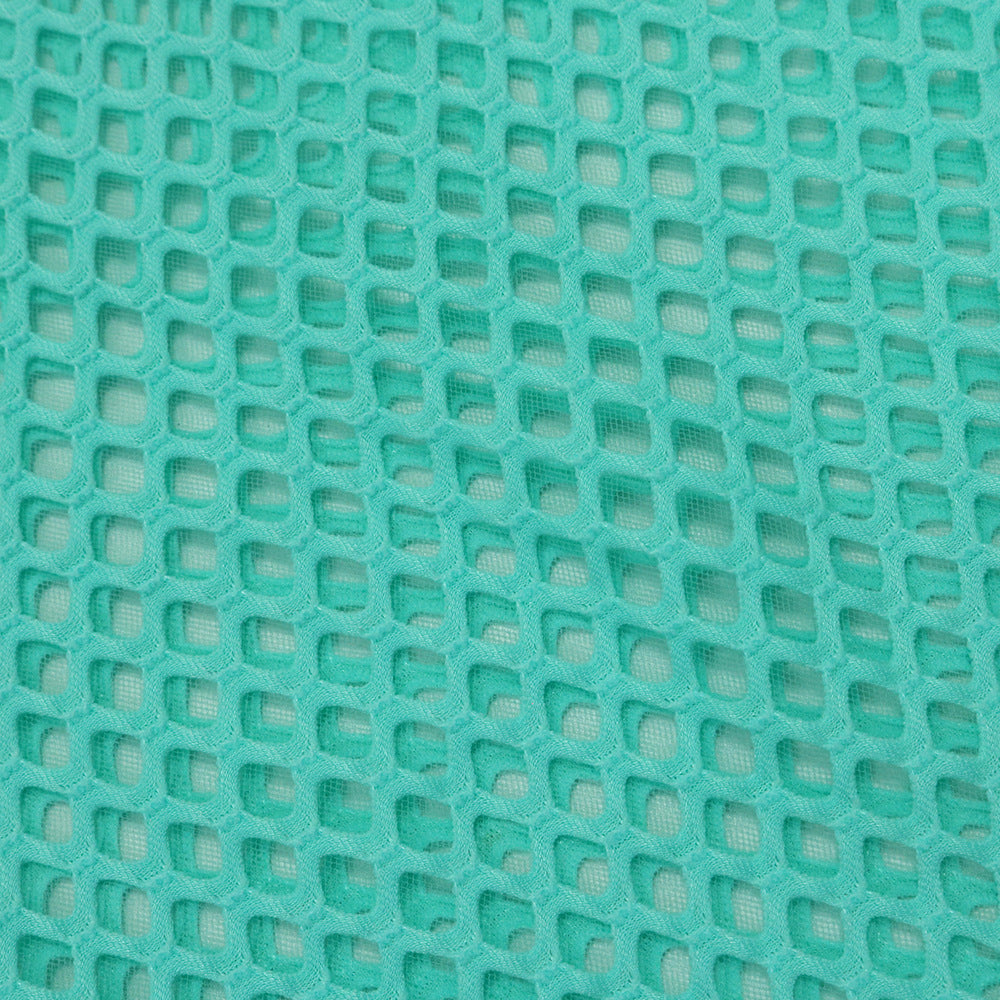 Sexy Halter Neck Mesh Slim High Slit Fashion Solid Color Long Dress 23