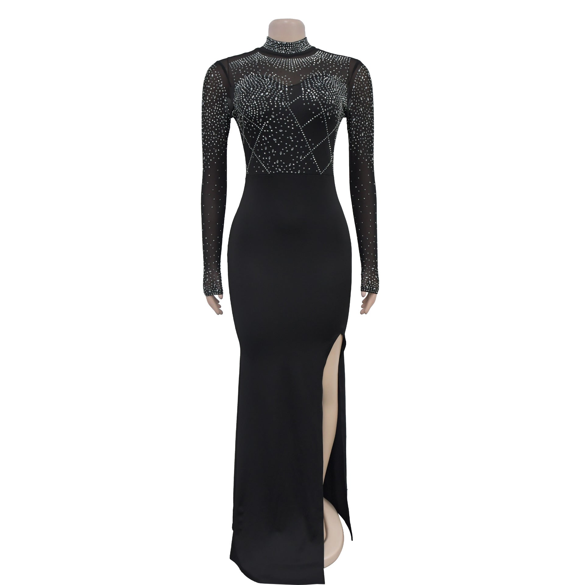 Women Beaded slit Maxi dress 4