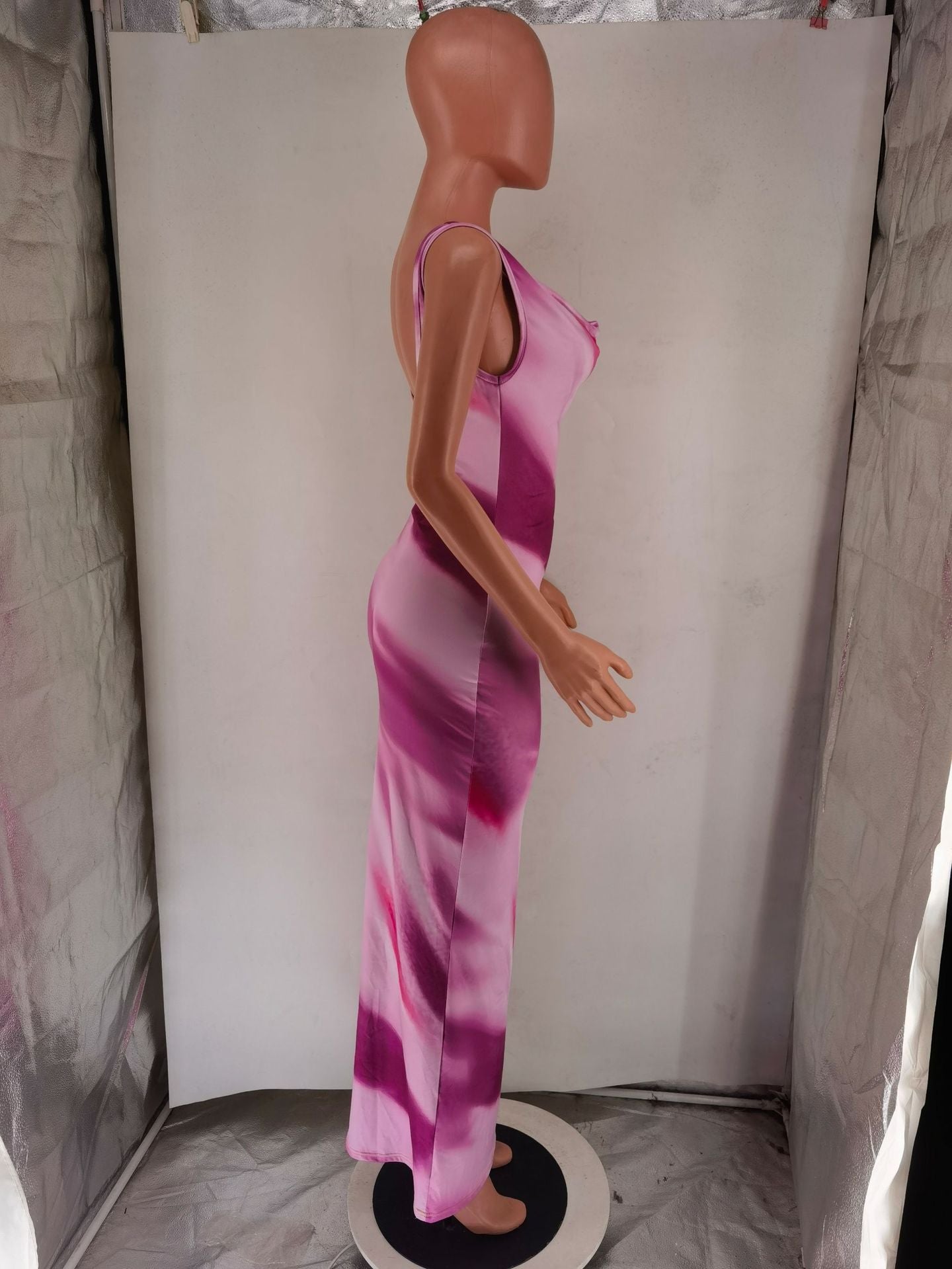 Women's Elegant Chic Print Long V-Neck Evening Dress 14