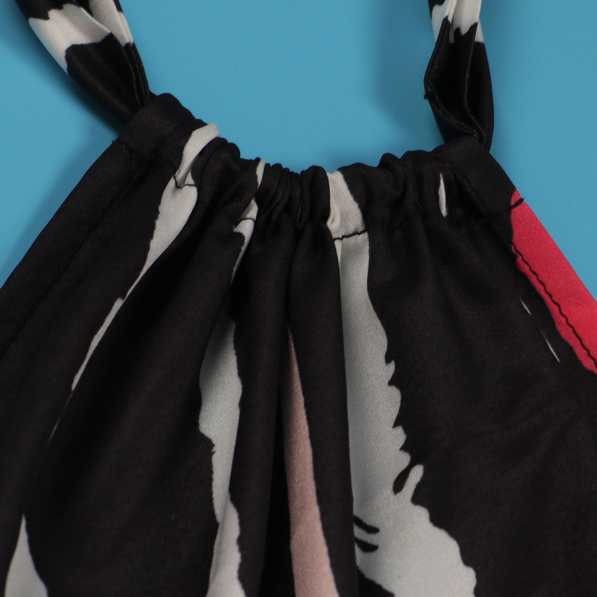 Women Sexy Print Lace-Up Slash Shoulder Backless Dress 16