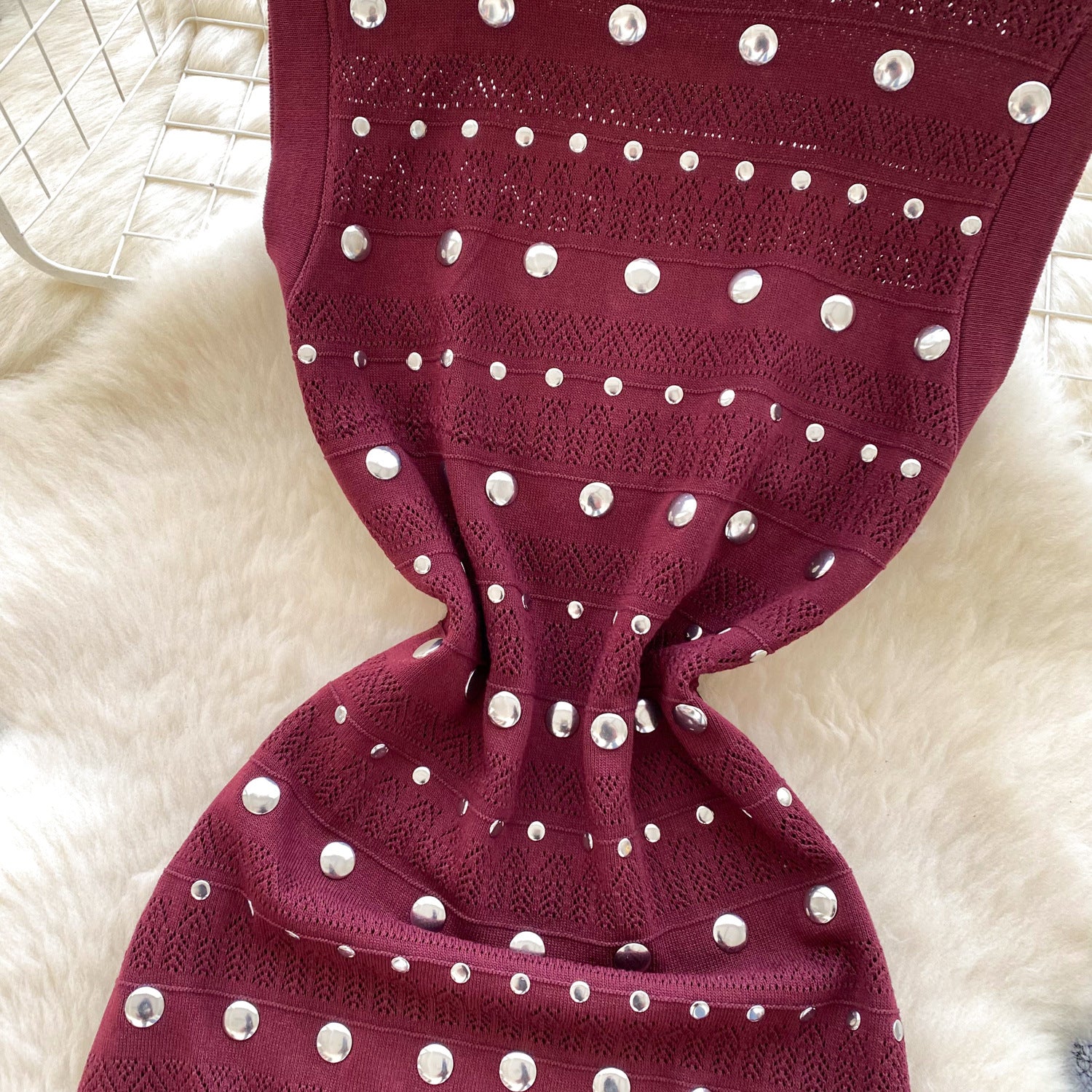 Women's Summer Sleeveless Stand Collar Diamond Slim Luxury Fishtail Long Dress 12