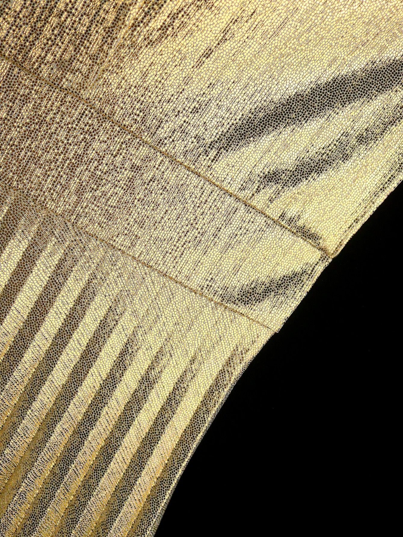 Summer Elegant One Shoulder Sleeveless Gold Pleated Formal Party Dress 8