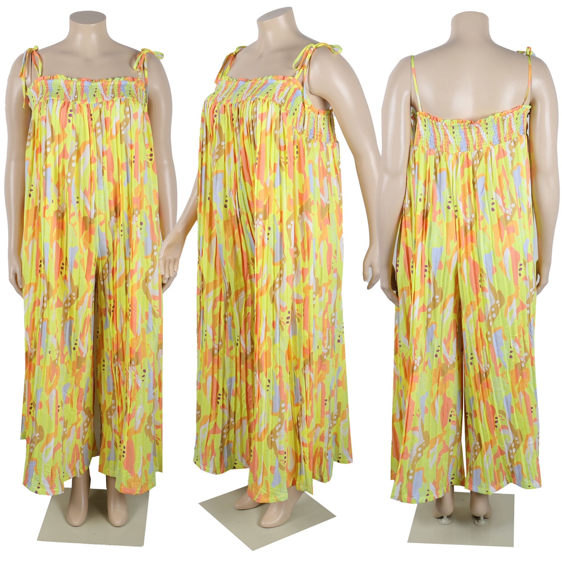 Sexy printed suspenders pleated wide-leg suspenders Jumpsuit 17