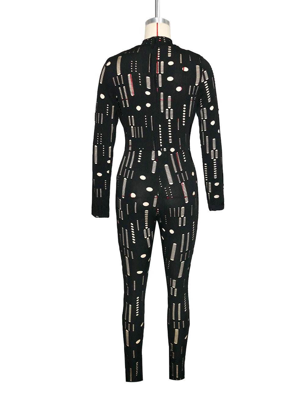 Women Sexy Hollow Solid Jumpsuit 5