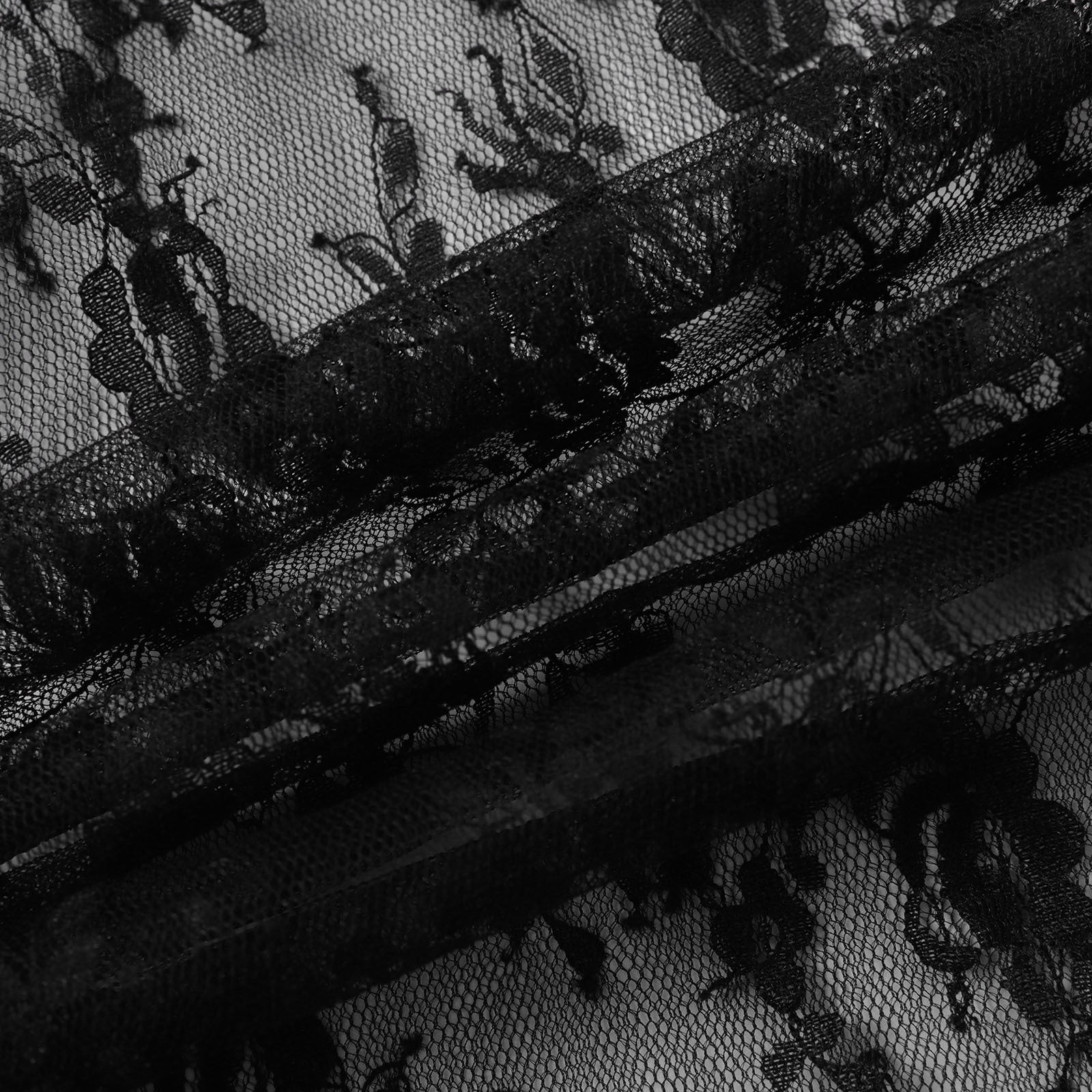 Men's See-Through long-sleeved lace shirt 5