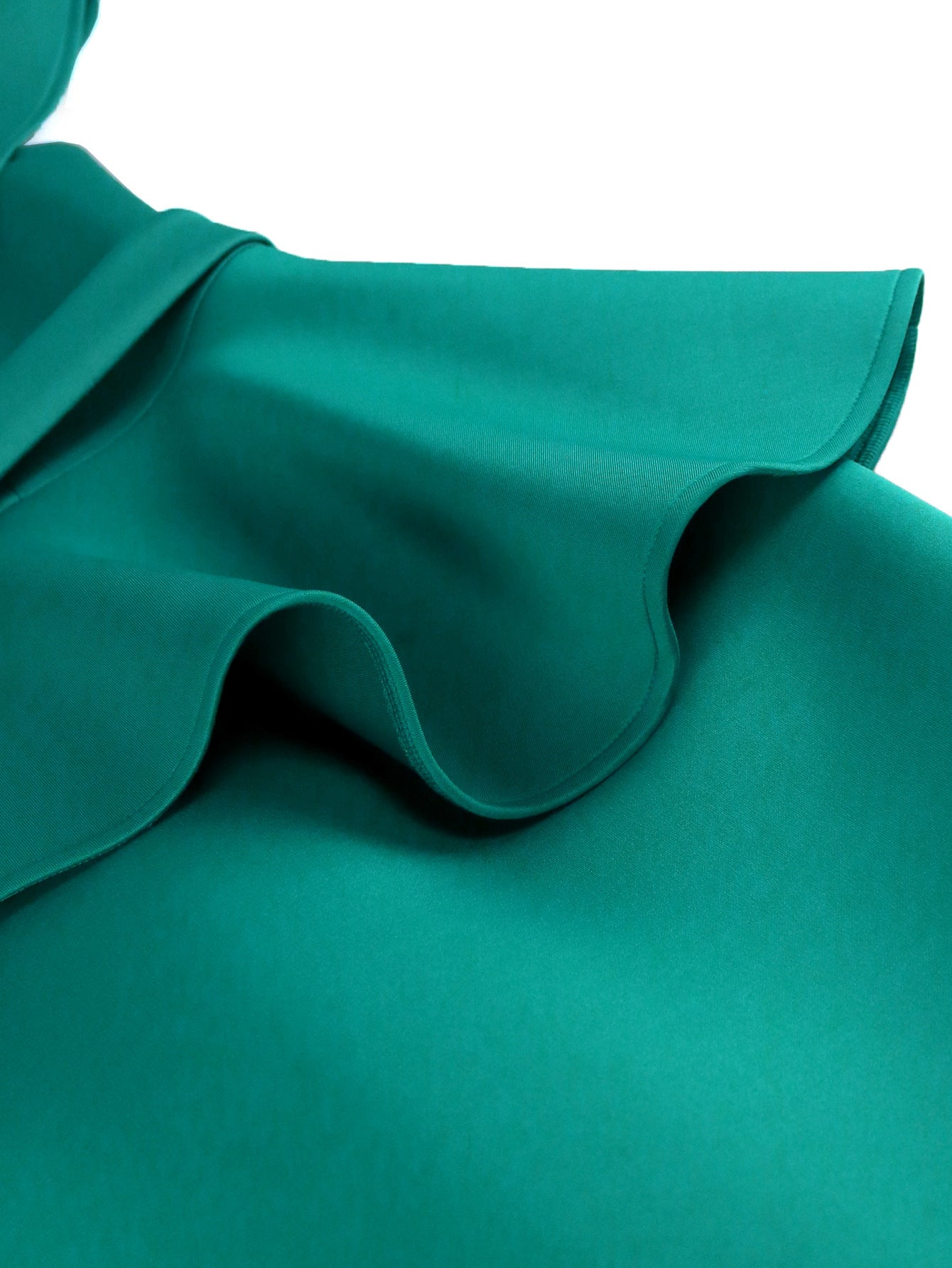 Women Shawl Sleeve Ruffle Dress 11