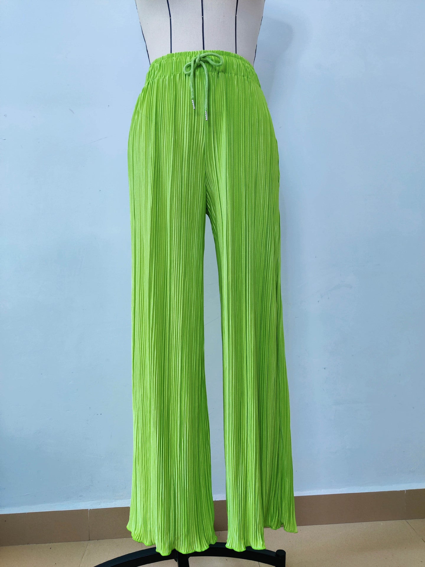 Women's Pleated Spring And Autumn Trousers Elastic Waist Loose Pants 7