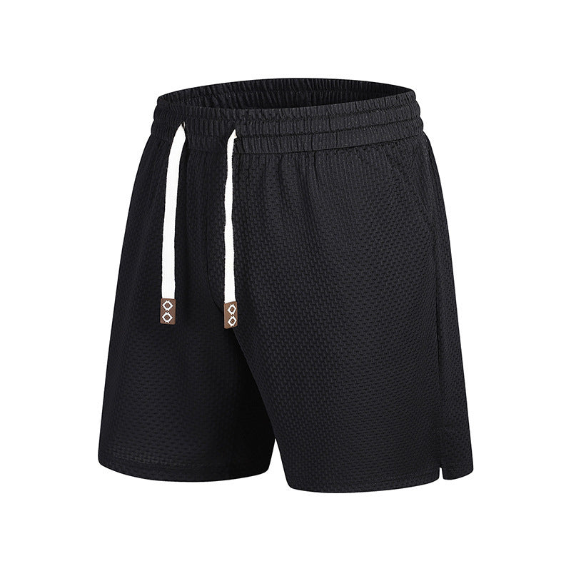 Summer men's Turndown Collar short-sleeved top and shorts two-piece set 10