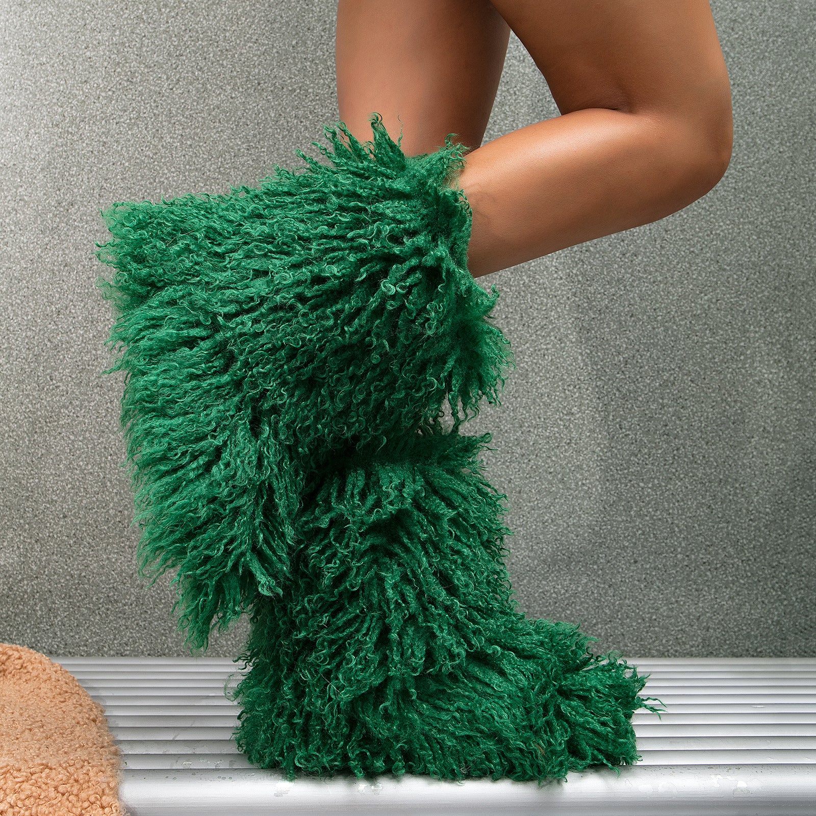 Wool Boots For Women Winter Imitation Fur Snow Boots 19