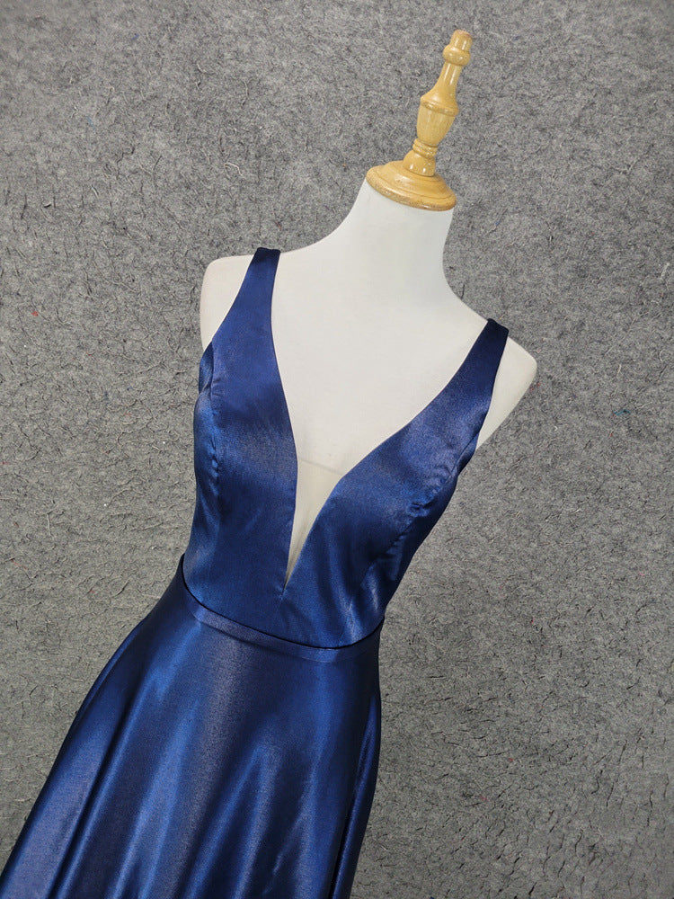 Straps Deep V Sexy Chic Formal  Party Dress A Swing Evening Dress（Processing time need 3-6 days） 6