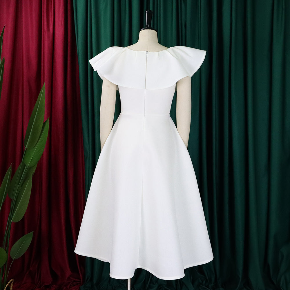 Women's Summer Fashion Chic Ruffle Formal Party Gown Dress 35