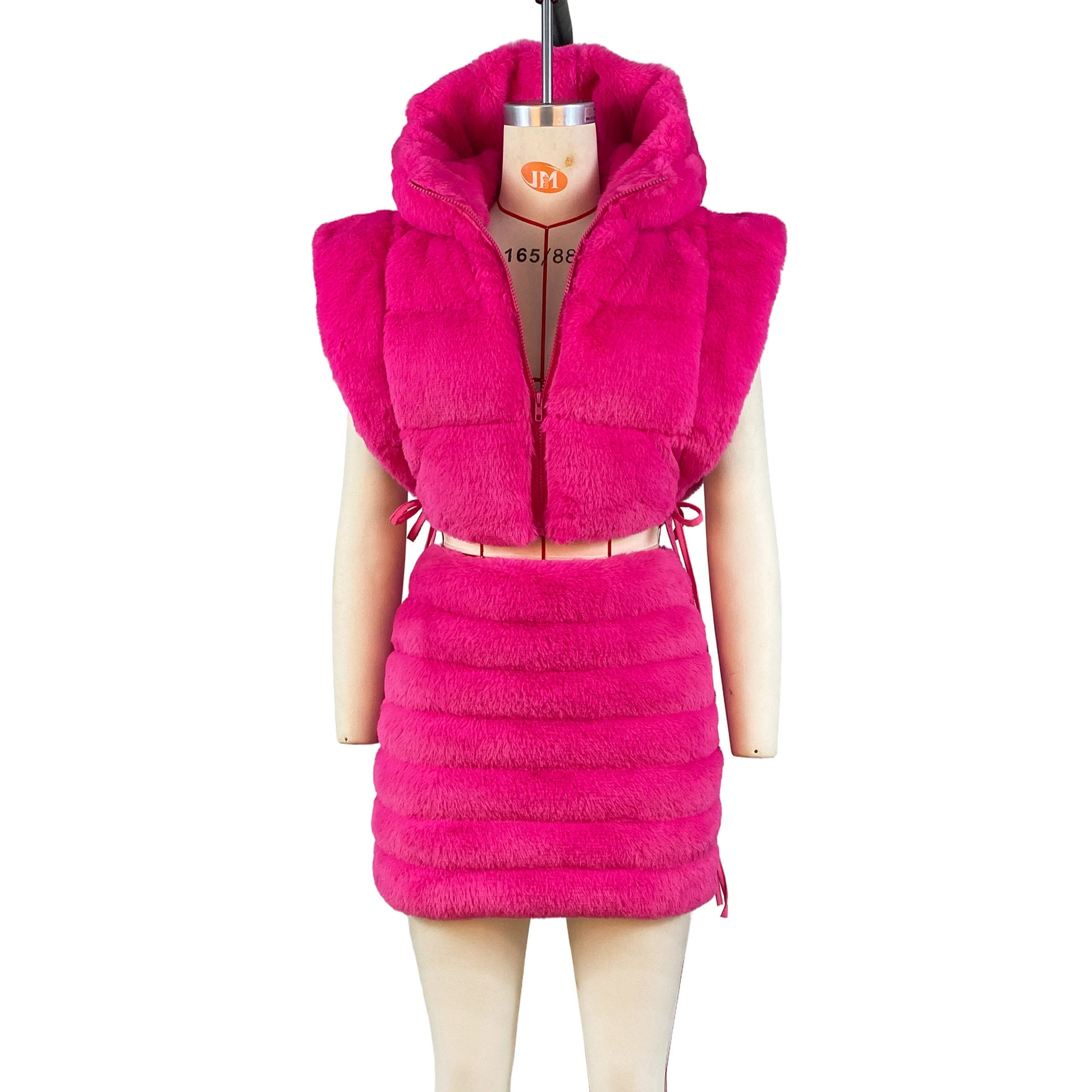 Women winter hooded warm vest jacket 14