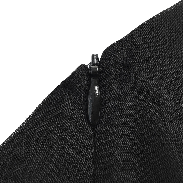 Women Summer Black Romantic Slash Neck Full Sleeves Solid Mesh Ripped Full Length Regular Jumpsuit 12