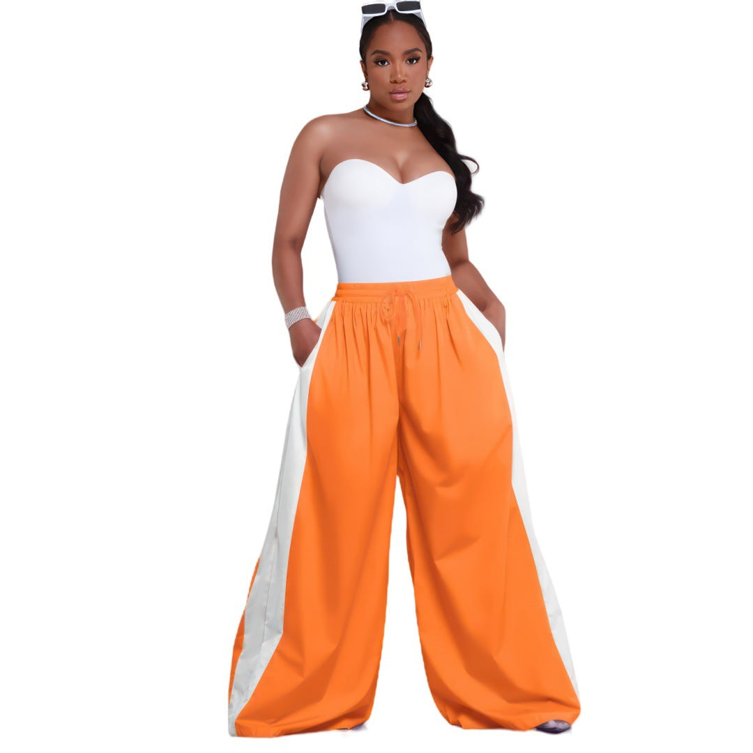 Fashion Casual Color Matching Wide-Leg Pants Women's Clothing 7