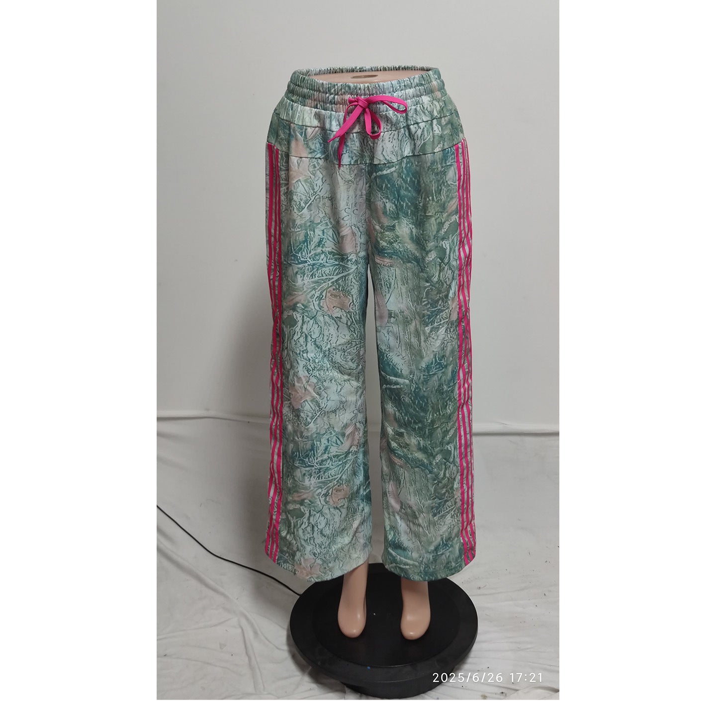 Women's Fashion Casual Printed Straight Leg Pants 7