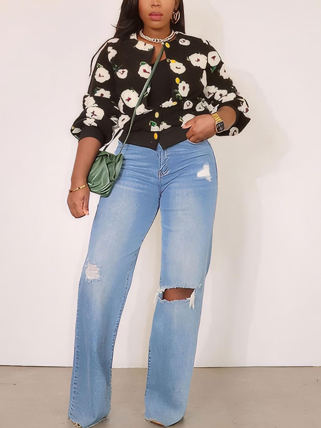 Women's Fashion Casual Jacquard Fleece Coat 5