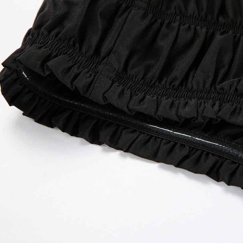 Summer Sleeveless Strapless Black Beach Holidays Dress 15