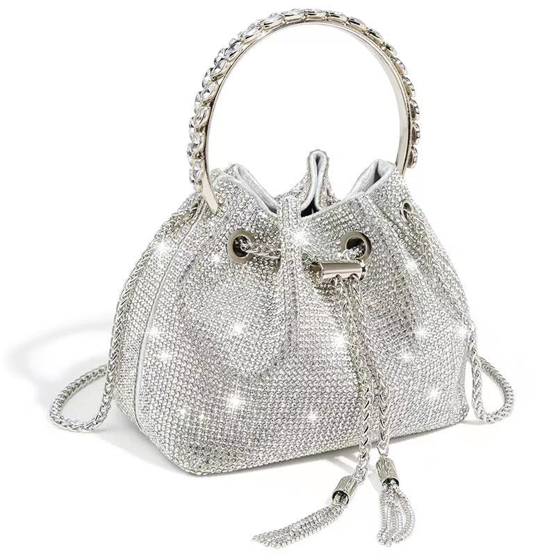 Women's Spring Dinner Full Diamond Chain One-Shoulder Rhinestone Crossbody Bag 3