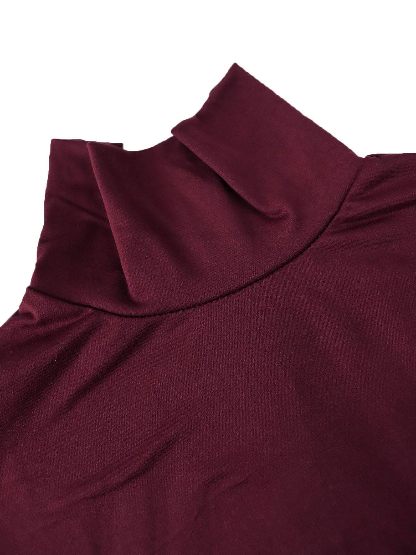 Elegant High-Neck Long Sleeve Tight Slim Jumpsuit 7