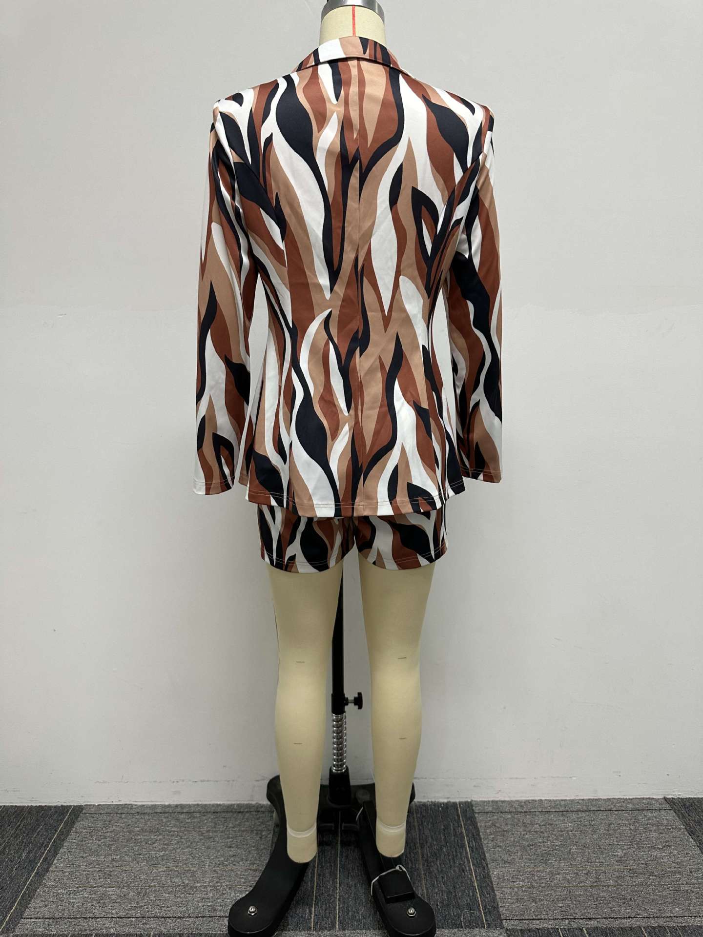 Sexy Printed Multicolor Suit Blazer Casual Shorts Two Piece Set 14