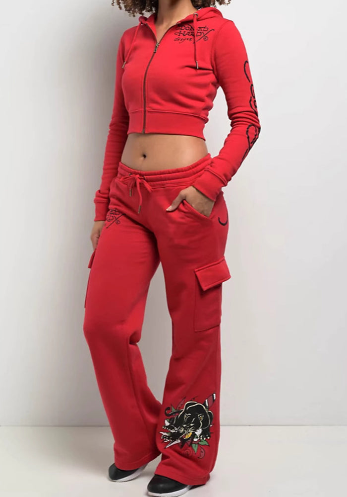 Women Fashion Casual Ladies Printed Hoodie Pants Set Sportswear