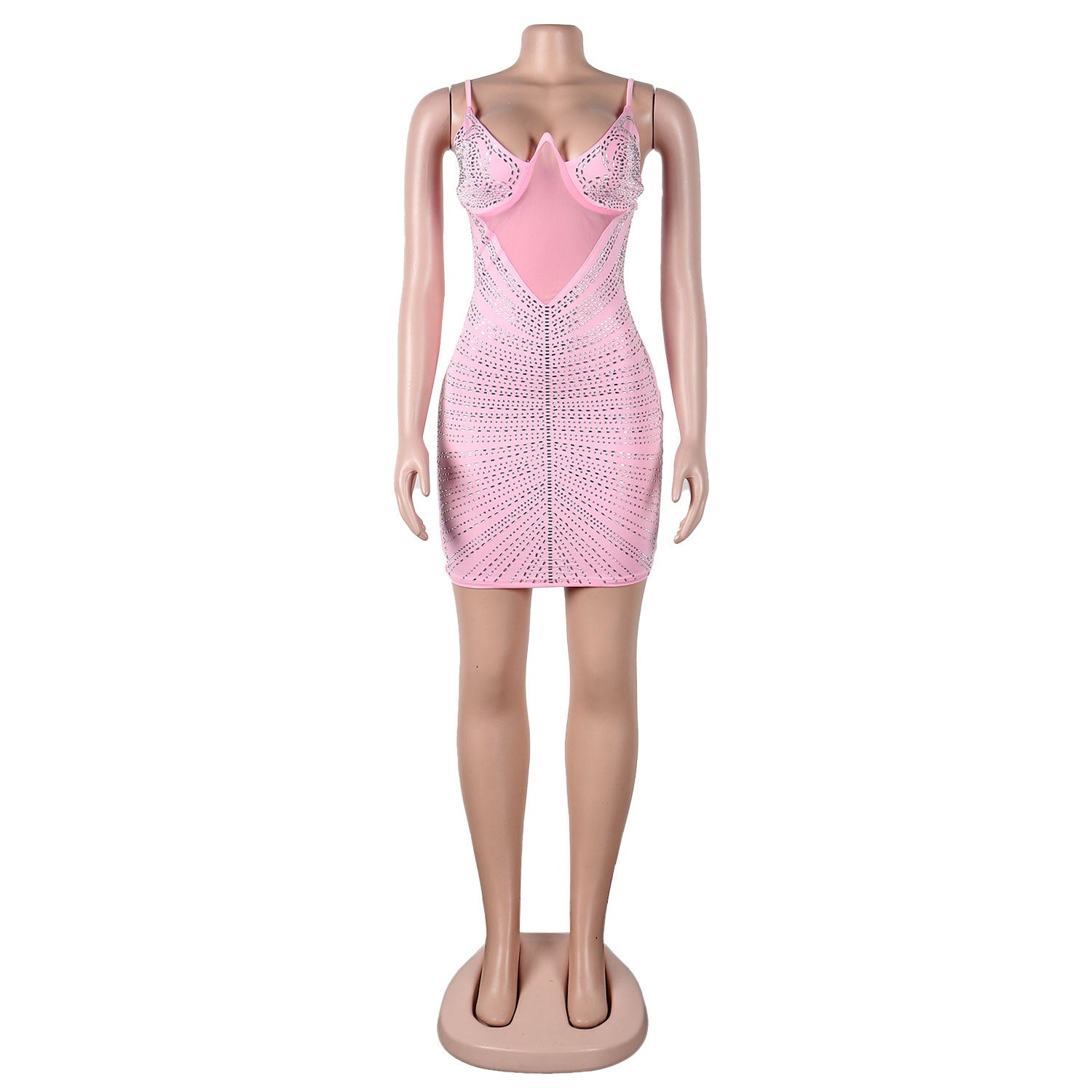 Sexy Beaded Strap Dress Nightclub Wear 16