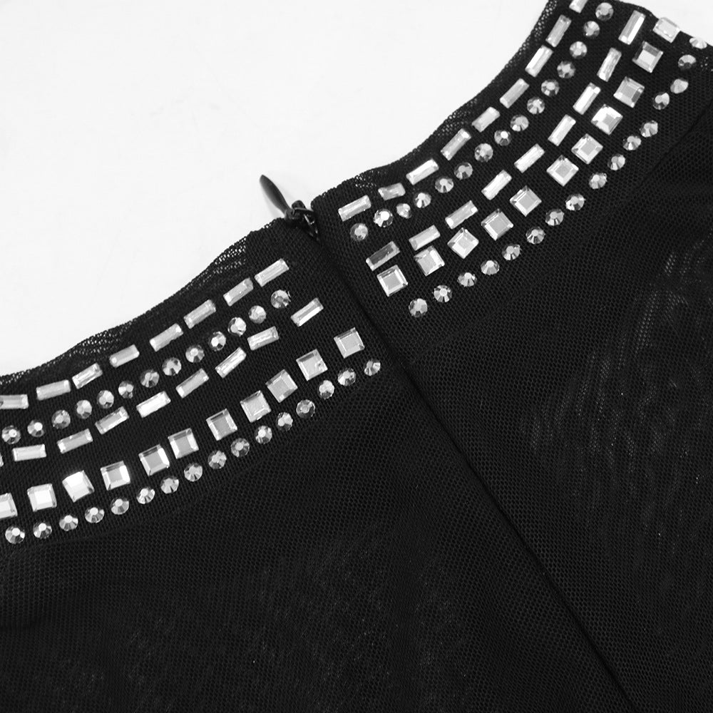 Women Round Neck Beaded Jumpsuit 12