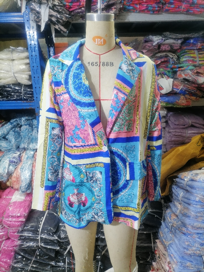 Fashion Print Ladies Blazer Jacket 9